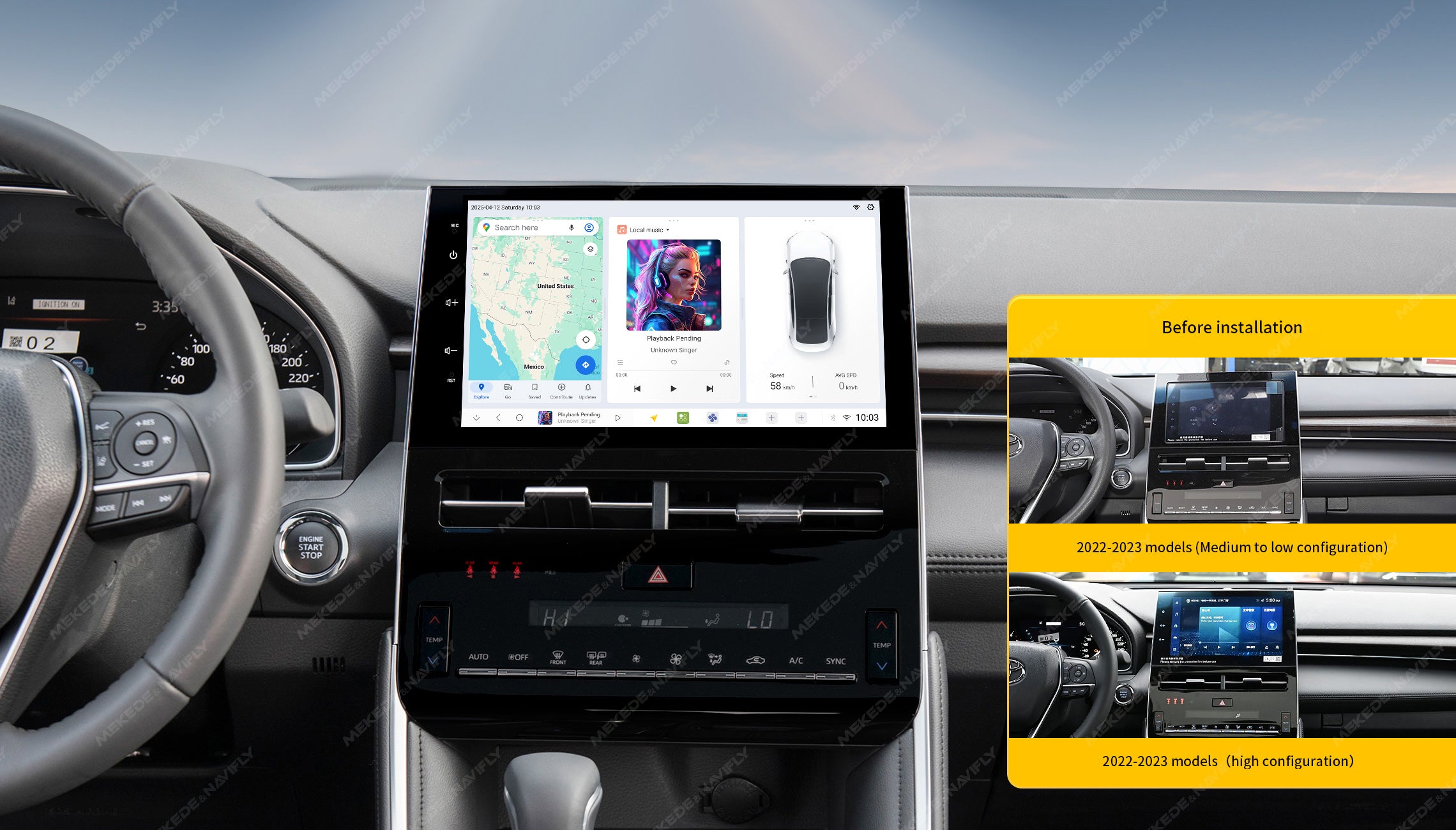 DUDU7 10.2inch Toyota Avalon 2022-2023 Car Radio OS 3.7 Apple Carplay & Android Auto