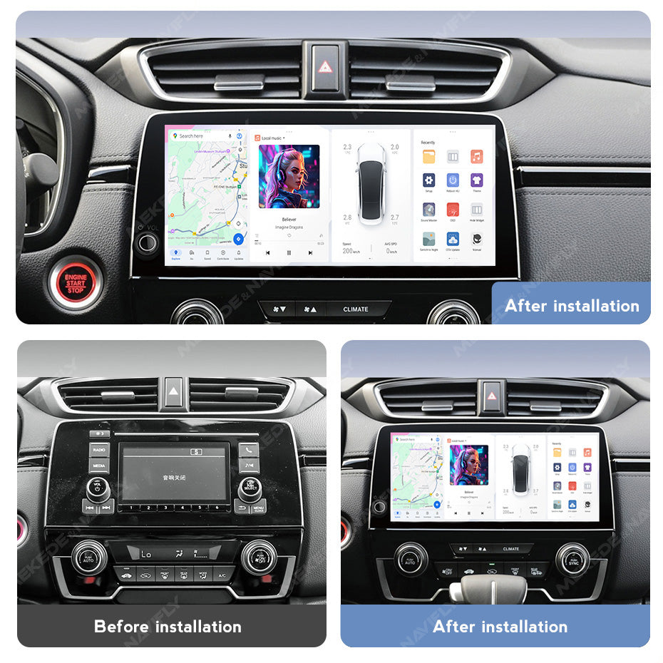 DUDU7 10.33inch HONDA CRV 2017-2022 Car Radio OS 3.7 Apple Carplay & Android Aut