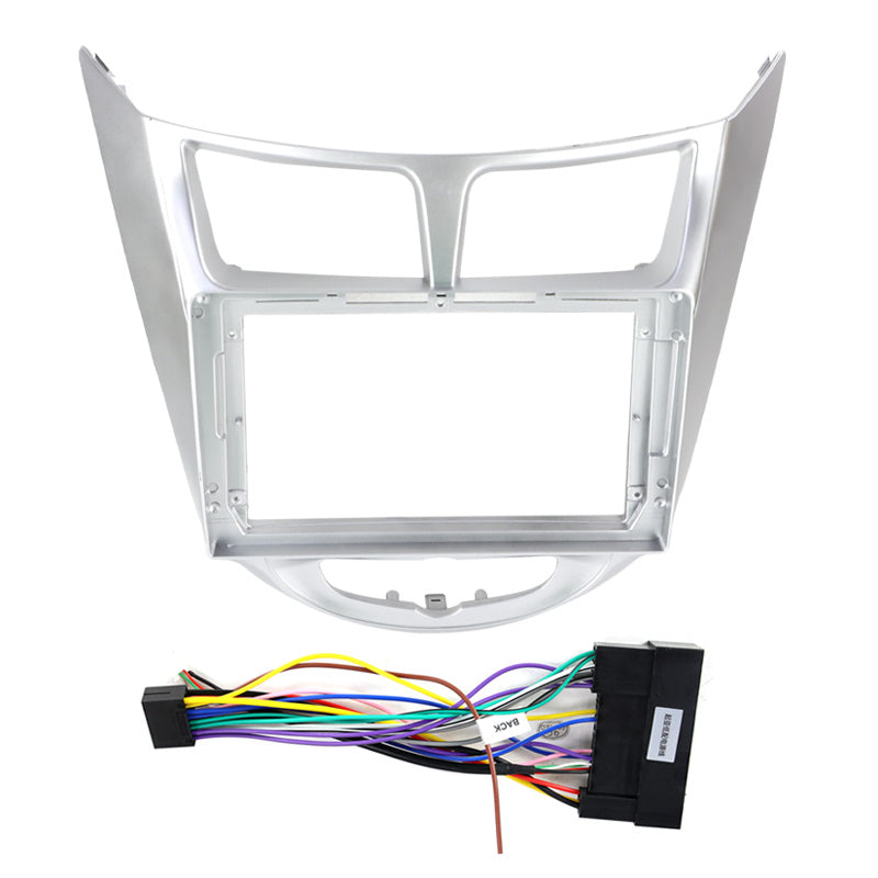 9.5" Radio Frame for Hyundai Verna 2010-2016 Black/Silver